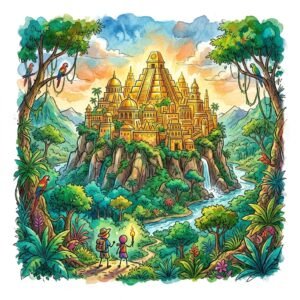 El Dorado: A fictional and mysterious city of gold hidden in the Amazon rainforest of South America.