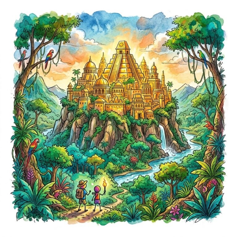 El Dorado: A fictional and mysterious city of gold hidden in the Amazon rainforest of South America.