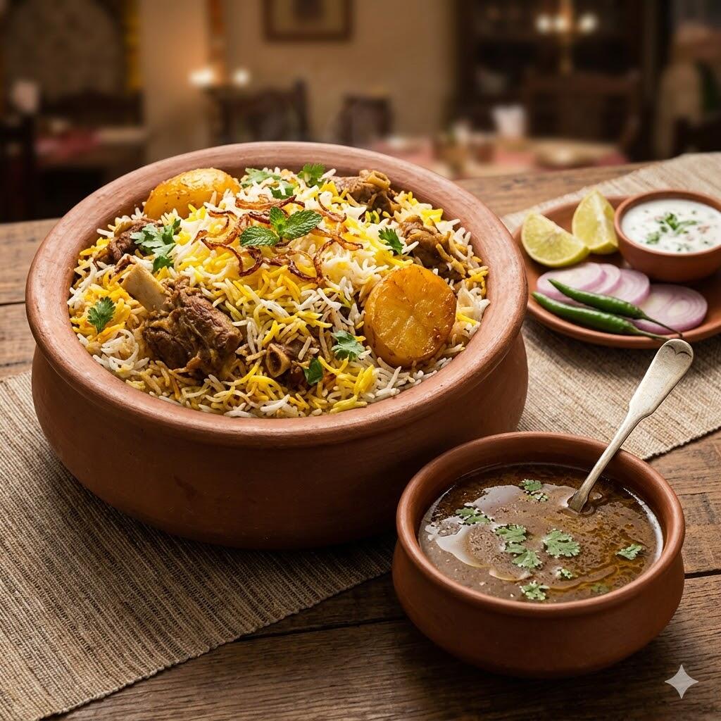 Shorba Kacchi Biryani