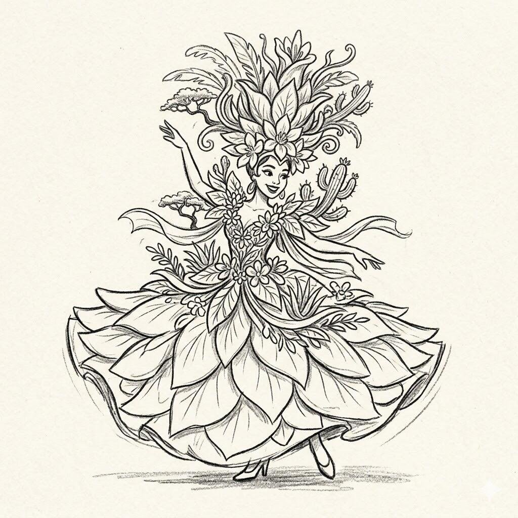 Aruba: Flor de Tabaco Dress